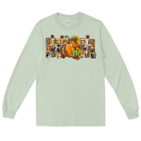 Matcha Western Mom With Pumpkins Long Sleeve Tee - BundleAndBundleShop