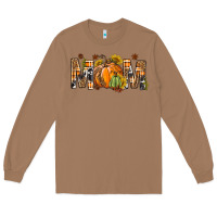 Toasted Coconut Western Mom With Pumpkins Long Sleeve Tee - BundleAndBundleShop