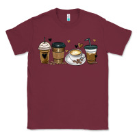 Burgundy coffee latte coffee cups Classic Tee - MaliasSmallBusiness