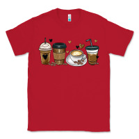 Red coffee latte coffee cups Classic Tee - MaliasSmallBusiness