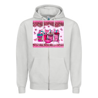 Dove Grey Breast Cancer coffee cups Zipper Hoodie - NancyCooperArtShop