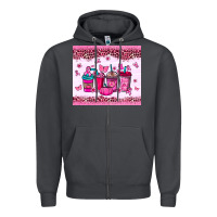 Smoke Breast Cancer coffee cups Zipper Hoodie - NancyCooperArtShop