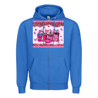 True Royal Breast Cancer coffee cups Zipper Hoodie - NancyCooperArtShop