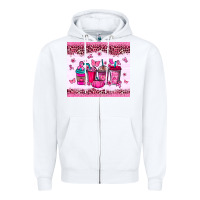 White Breast Cancer coffee cups Zipper Hoodie - NancyCooperArtShop