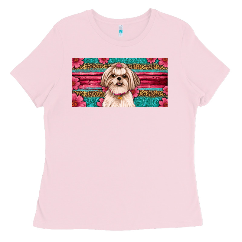 Western Shih Tzu License Plate Design Ladies Tee by JahusDesignShop | Teevron