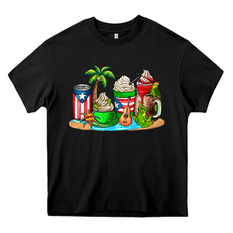 Puerto Rico Coffee Cups Heavy Core Tee by AdoDesignShop | Teevron
