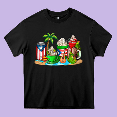 Puerto Rico Coffee Cups Heavy Core Tee Designed By Adodesignshop