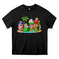 Black puerto rico coffee cups Heavy Core Tee - AdoDesignShop