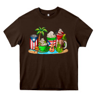 Chocolate Brown puerto rico coffee cups Heavy Core Tee - AdoDesignShop
