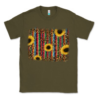 Army Green sunflowers serape leopard Classic Tee - RanaPortraitStore
