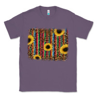 Lavender sunflowers serape leopard Classic Tee - RanaPortraitStore