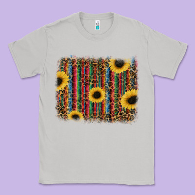 Sunflowers Serape Leopard Classic Tee Designed By Ranaportraitstore