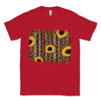 Red sunflowers serape leopard Classic Tee - RanaPortraitStore