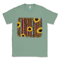 Sage sunflowers serape leopard Classic Tee - RanaPortraitStore