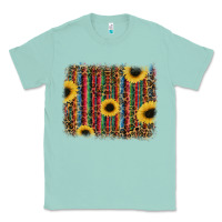 Seafoam sunflowers serape leopard Classic Tee - RanaPortraitStore