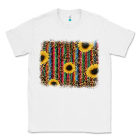White sunflowers serape leopard Classic Tee - RanaPortraitStore