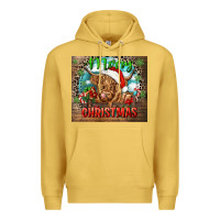 Antique Gold merry christmas heifer cow Premium Hoodie - CowGirlArtShop