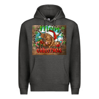 Charcoal Heather merry christmas heifer cow Premium Hoodie - CowGirlArtShop
