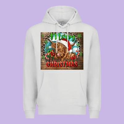 Merry Christmas Heifer Cow Premium Hoodie Designed By Cowgirlartshop