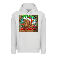 Dove Grey merry christmas heifer cow Premium Hoodie - CowGirlArtShop