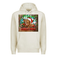 Oatmeal Heather merry christmas heifer cow Premium Hoodie - CowGirlArtShop