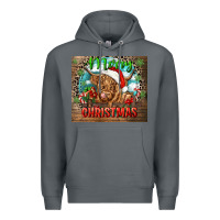 Rock merry christmas heifer cow Premium Hoodie - CowGirlArtShop