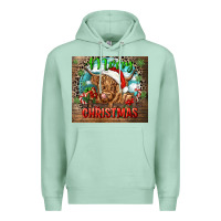 Seafoam merry christmas heifer cow Premium Hoodie - CowGirlArtShop