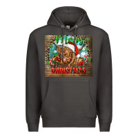 Smoke merry christmas heifer cow Premium Hoodie - CowGirlArtShop