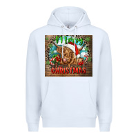 White merry christmas heifer cow Premium Hoodie - CowGirlArtShop
