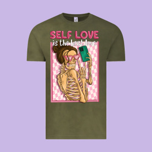 Self Love Is The Best Love Vintage Tee Designed By Maliassmallbusiness