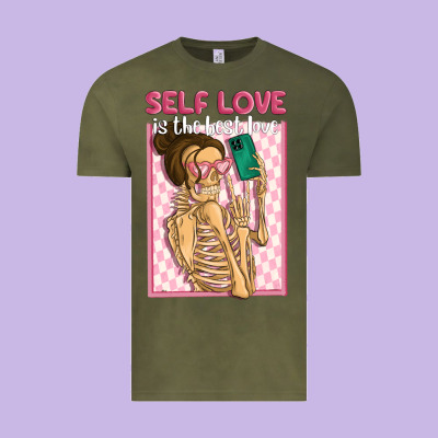 Self Love Is The Best Love Vintage Tee Designed By Maliassmallbusiness