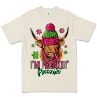 Bone i'm freakin freezin pink christmas long haired cow Premium Tee - Jasminsmagicworld
