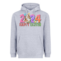 Heather Grey 2024 happy easter Heavyweight Hoodie - CowGirlArtShop