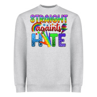 Heather Grey Straight Againts Hate Heavyweight Sweatshirt - BundleAndBundleShop