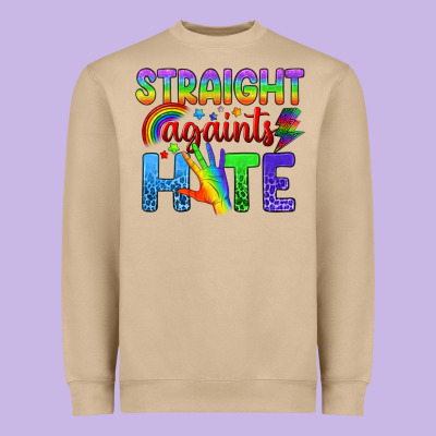 Straight Againts Hate Heavyweight Sweatshirt Designed By Bundleandbundleshop