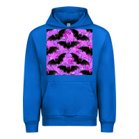Cobalt halloween bat and stars seamless pattern Urban Hoodie - BundleAndBundleShop