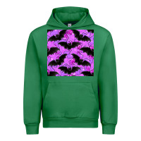 Emerald halloween bat and stars seamless pattern Urban Hoodie - BundleAndBundleShop