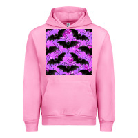 Fuchsia Pink halloween bat and stars seamless pattern Urban Hoodie - BundleAndBundleShop