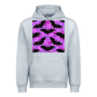 Heather Grey halloween bat and stars seamless pattern Urban Hoodie - BundleAndBundleShop