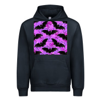 Navy halloween bat and stars seamless pattern Urban Hoodie - BundleAndBundleShop