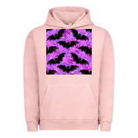 Pigment Salmon halloween bat and stars seamless pattern Urban Hoodie - BundleAndBundleShop