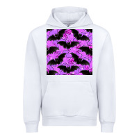 White halloween bat and stars seamless pattern Urban Hoodie - BundleAndBundleShop