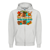 Dove Grey Teacher pumpkin Zipper Hoodie - NancyCooperArtShop