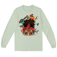 Matcha Wild Camping Afro Messy Bbs Long Sleeve Tee - BundleAndBundleShop