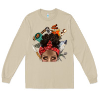 Mushroom Wild Camping Afro Messy Bbs Long Sleeve Tee - BundleAndBundleShop