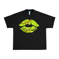 Black softball lips Urban Heavy Tee - AdoDesignShop