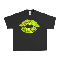 Pigment Black softball lips Urban Heavy Tee - AdoDesignShop