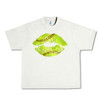 Pistachio softball lips Urban Heavy Tee - AdoDesignShop