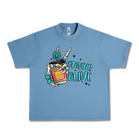 Pebble Blue staying alive Urban Heavy Tee - MaliasSmallBusiness
