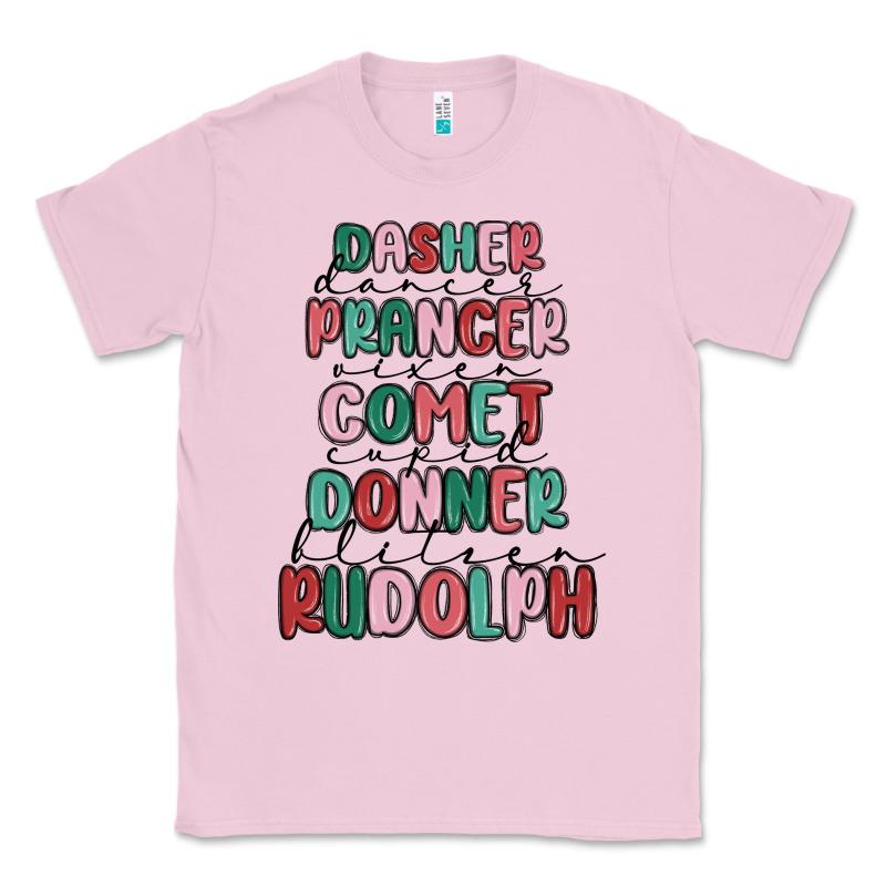 Dasher Dancer Prancer Vixer Comet Cupid Donner Bli Classic Tee by MaliasSmallBusiness | Teevron